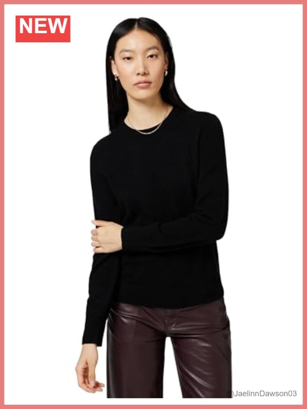 100% Mongolian Cashmere Crewneck Sweater Pullover